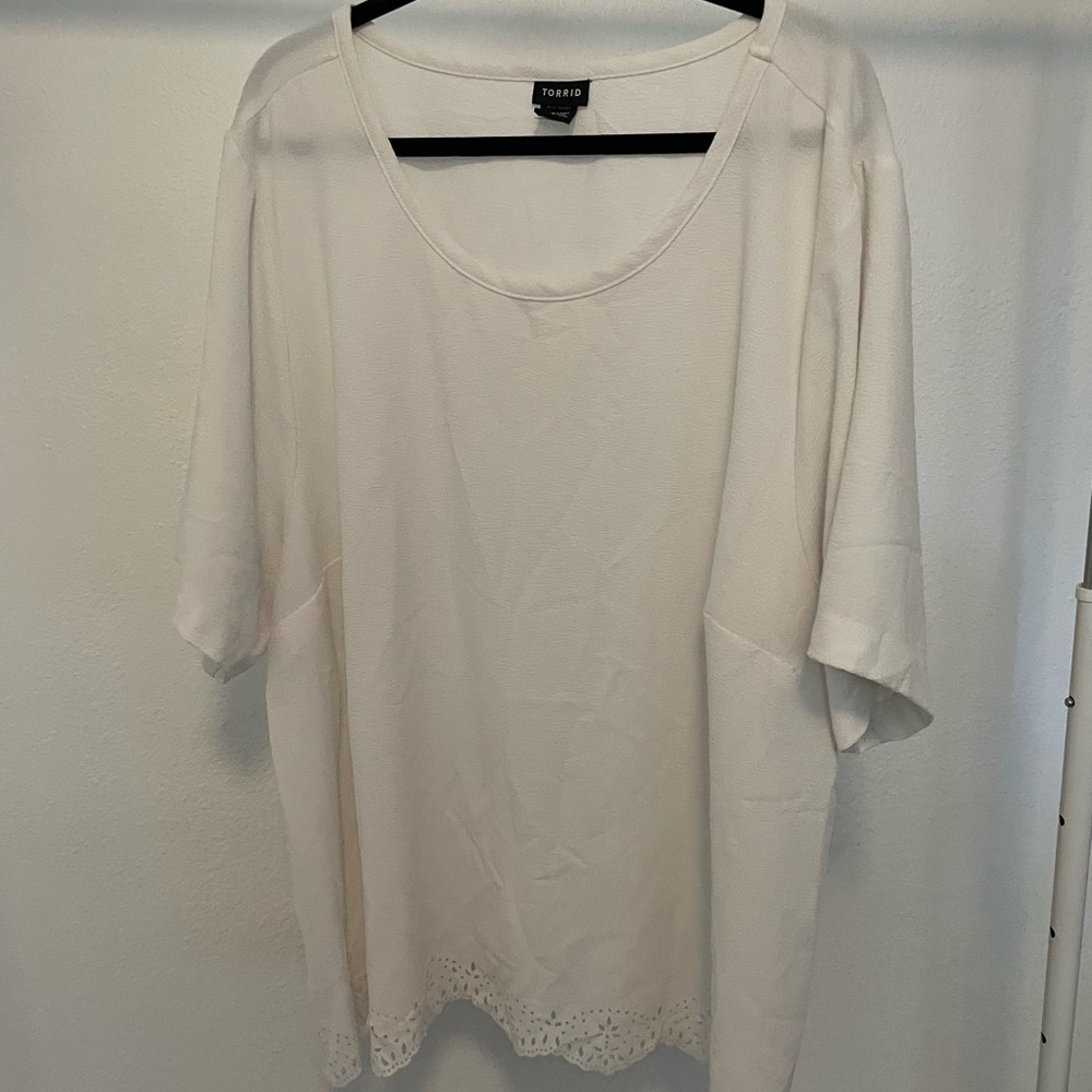 Torrid Lace Bottom Blouse